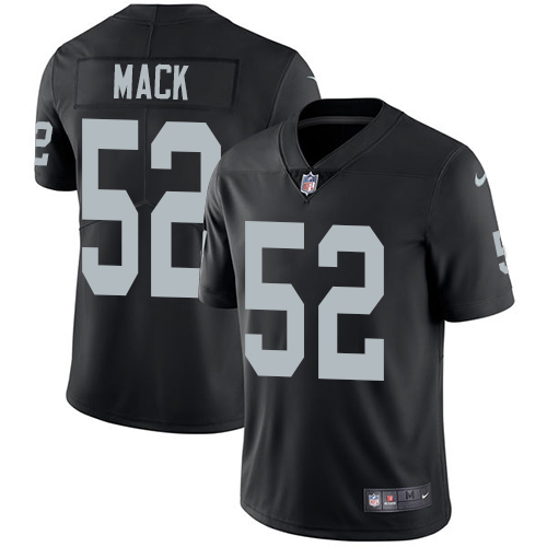 Nike Raiders #52 Khalil Mack Black Team Color Men's Stitched NFL Vapor Untouchable Limited Jersey